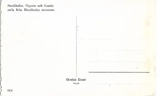 AK Stockholm. ca. 1920, Postkarte. Ca. 1920, gebraucht, gut