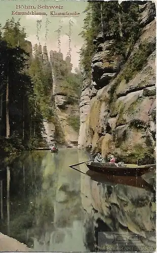 AK Edmundsklamm. Klammfamilie. Böhm. Schweiz. ca. 1909, Postkarte. Serien Nr