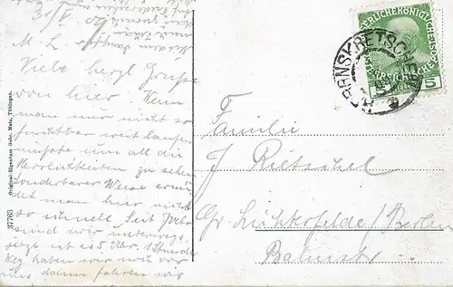 AK Edmundsklamm. Klammfamilie. Böhm. Schweiz. ca. 1909, Postkarte. Serien Nr