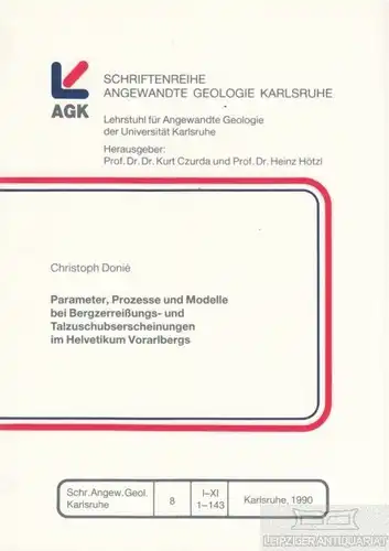 Buch: Parameter, Prozesse und Modelle, Donie, Christoph. 1990, gebraucht, gut