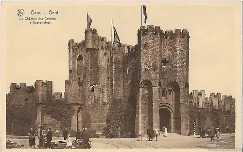 AK Gent. le Chateau des Comtes s Gravensteen. ca. 1914, Postkarte. Serien Nr
