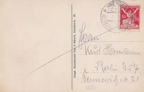 AK Edmundsklamm Wehr. Böhm. Schweiz. ca. 1920, Postkarte. Ca. 1920