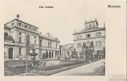 AK München. Villa Lenbach. ca. 1914, Postkarte. Ca. 1914, gebraucht, gut