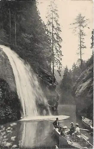 AK Edmundsklamm. Wasserfall. ca. 1907, Postkarte. Serien Nr, ca. 1907