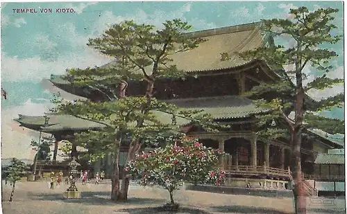 AK Tempel von Kioto. ca. 1913, Postkarte. Ca. 1913, gebraucht, gut