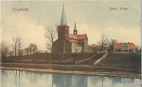 AK Kruschwitz. Kathol. Kirche. ca. 1911, Postkarte. Ca. 1911, Verlag J. Domanski