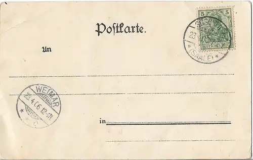AK Buchfart am Ilm. ca. 1906, Postkarte. Ca. 1906, gebraucht, gut