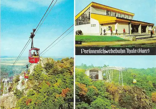 AK Personenschwebebahn Thale Harz. ca. 1982, gebraucht, gut