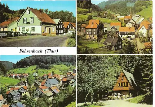 AK Fehrenbach. HO Gaststätte Rasthof. Teilansichten. Waldbaude Werraquelle. gut