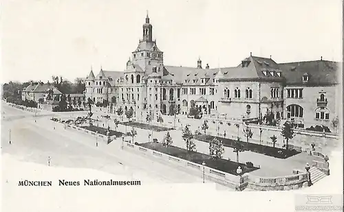 AK München. Neues Nationalmuseum. ca. 1915, Postkarte. Ca. 1915, gebraucht, gut