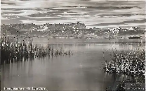 AK Starnbergersee mit Zugspitze. ca. 1930, Postkarte. Ca. 1930, gebraucht, gut