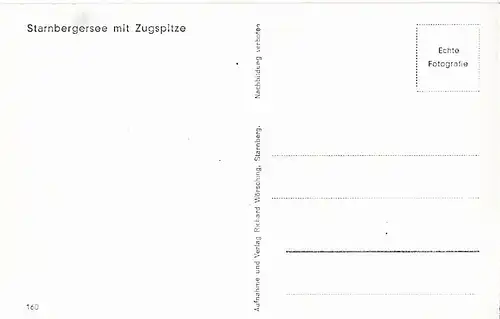 AK Starnbergersee mit Zugspitze. ca. 1930, Postkarte. Ca. 1930, gebraucht, gut