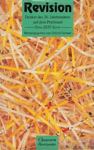 Buch: Revision, Greiner, Ulrich. Claassen Horizonte, 1993, Claassen Verlag