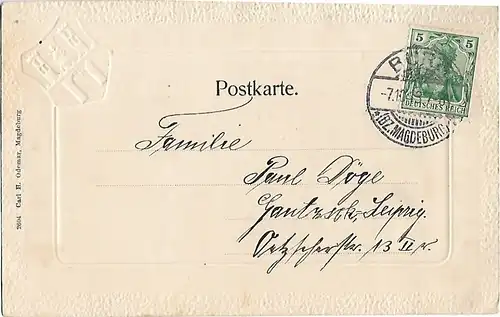 AK Burg b. M. Paradeplatz. ca. 1913, Postkarte. Ca. 1913, Verlag Carl H. Odemar