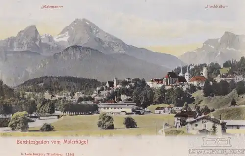 AK Berchtesgaden vom Malerhügel. ca. 1919, Postkarte. Serien Nr, ca. 1919