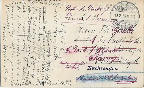 AK Heidelberg v.d. Ziegelhäuserlandstrasse gesehen. ca. 1916, Postkarte