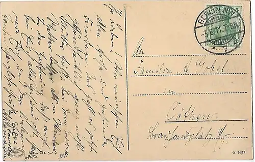 AK Grunewald. Am Schlachtensee. ca. 1911, Postkarte. Ca. 1911, gebraucht, gut
