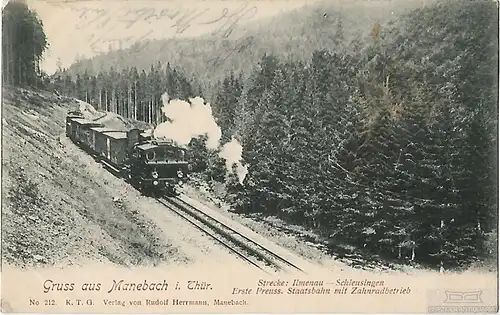 AK Gruss aus Manebach i. Thür. ca. 1920, Postkarte. Serien Nr, ca. 1920
