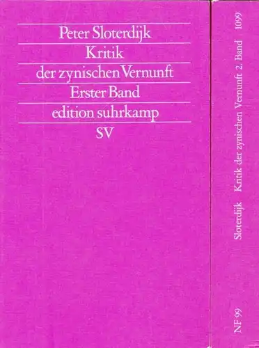 Buch: Kritik der zynischen Vernunft, Sloterdijk, Peter. 2 Bände, 1999