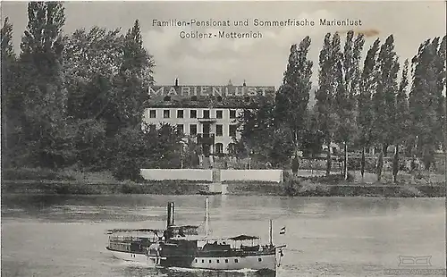 AK Coblenz. Metternich. Familien Pensionat und Sommerfrische... Postkarte