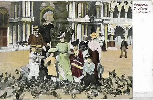 AK Venezia. S. Marco i. Piccioni. ca. 1910, Postkarte. Serien Nr, ca. 1910