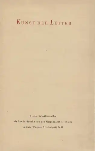 Buch: Kleine Geschichte der Antiqua, Funke, Fritz. Kunst der Letter
