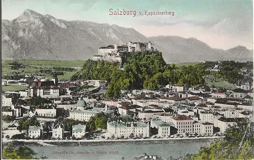 AK Salzburg v. Kapuzinerberg. ca. 1915, Postkarte. Serien Nr, ca. 1915