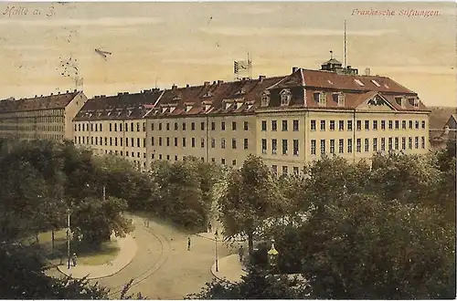 AK Halle a.S. Francksche Stiftungen. ca. 1906, Postkarte. Ca. 1906