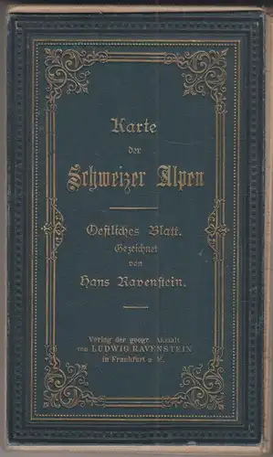 Landkarte: Karte der Schweizer Alpen, Ravenstein, Hans, 1897, L. Ravenstein's V.
