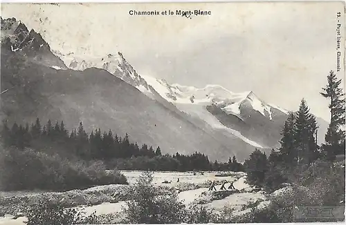 AK Chamonix et le Mont-Blanc. ca. 1910, Postkarte. Ca. 1910, gebraucht, gut