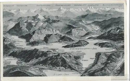 AK Zuger See. Vierwaldstätter See. ca. 1926, Postkarte. Ca. 1926, gebraucht, gut