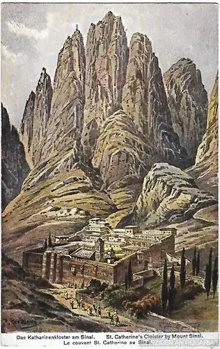 AK Das Katharinenkloster am Sinai. ca. 1911, Postkarte. Serien Nr, ca. 1911