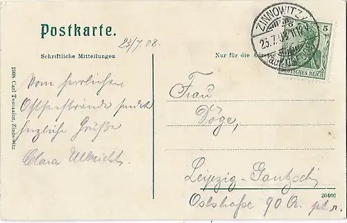 AK Zinnowitz. Villen. ca. 1908, Postkarte. Ca. 1908, Verlag Carl Toussaint