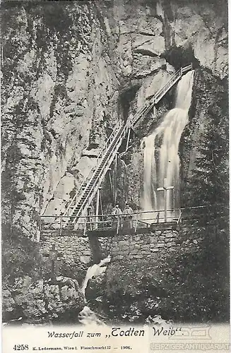 AK Wasserfall zum Todten Weib. ca. 1906, Postkarte. Serien Nr, ca. 1906