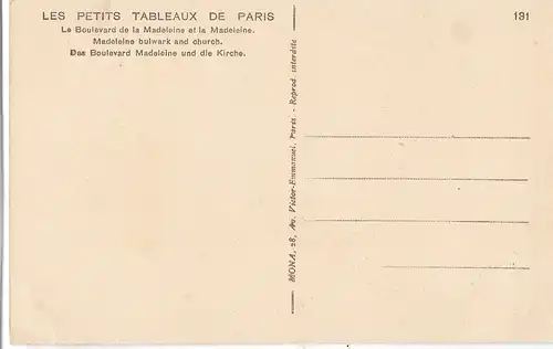 AK Les petits tableaux de Paris. ca. 1925, Postkarte. Serien Nr, ca. 1925
