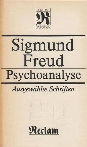Buch: Psychoanalyse, Freud, Sigmund. Reclams Universal-Bibliothek, 1985