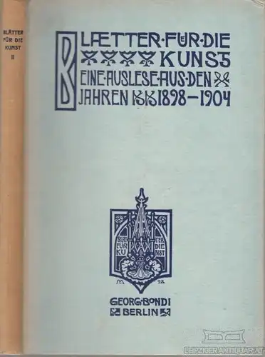 Buch: Blätter für die Kunst, Klein, Carl August. 1929, Oskar Brandstetter