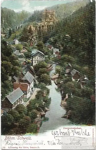 AK Böhm. Schweiz. Herrnskretschen. ca. 1906, Postkarte. Serien Nr, ca. 1906