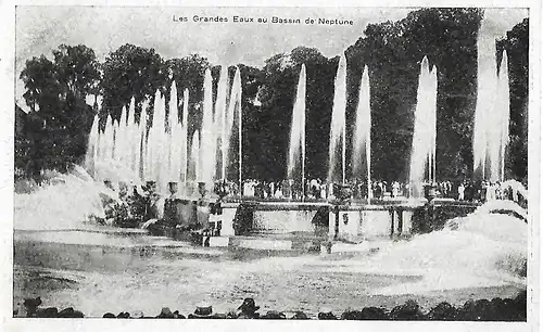 AK Les Grandes Eaux au Bassin de Neptune. ca. 1908, gebraucht, gut