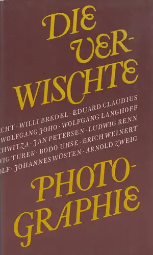 Buch: Die Verwischte Photographie, Zschocke, Gerda, 1983, Militärverlag der DDR
