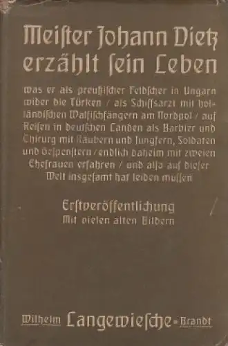 Buch: Meister Johann Dietz des Großen Kurfürsten Feldscher und... Consentius