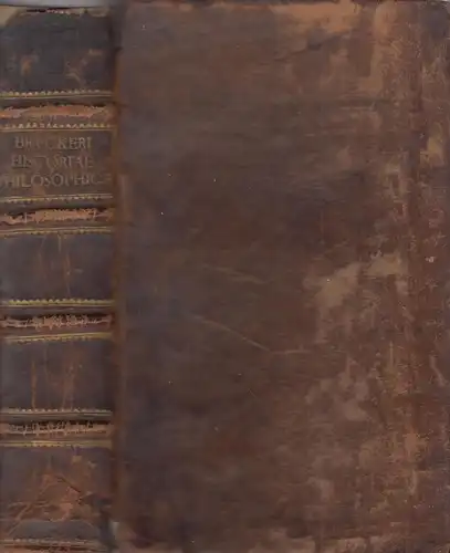 Buch: Institutiones historiae philosophicae. Brucker, J. J., 1756, Breitkopf
