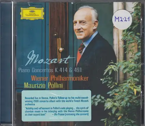 CD: Maurizio Pollini, Mozart. 2007,  Piano Concerts K. 414 and 491