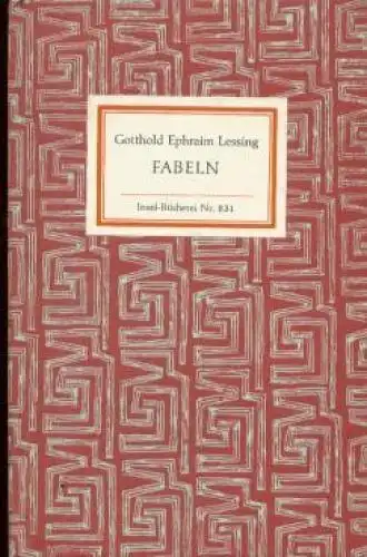Buch: Fabeln, Lessing, Gotthold Ephraim. Insel-Bücherei, 1964, Insel-Verlag