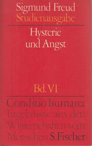 Buch: Hysterie und Angst, Freud, Sigmund. Conditio humana, 1971, Studienausgabe