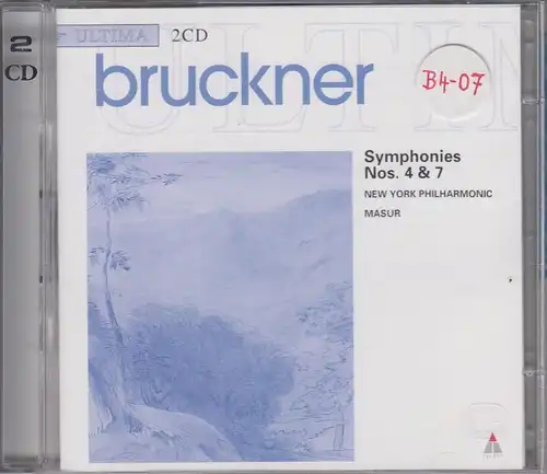 Doppel-CD: Anton Bruckner, Symphonies Nos. 4 and 7. 1998, Kurt Masur