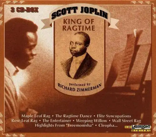 CD-Box: Scott Joplin, King of Ragtime. 1994, 3 CDs, gebraucht, gut