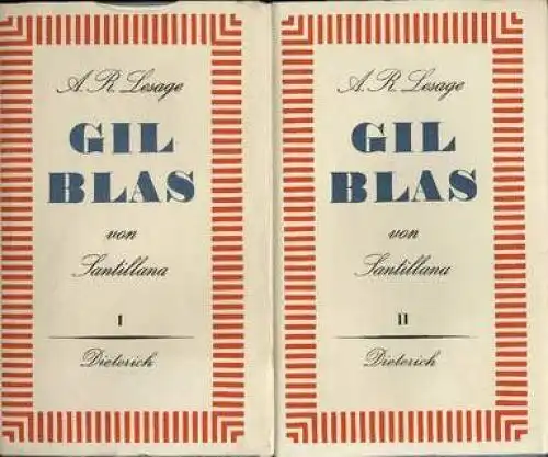 Sammlung Dieterich 263/4, Gil Blas von Santillana, Lesage, Alain Rene. 2 Bände
