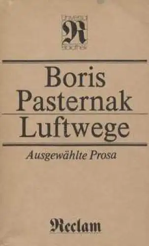Buch: Luftwege, Pasternak, Boris. Reclams Universal-Bibliothek, 1986