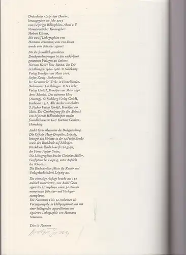 Buch: Bibliophile Leidenschaften, Hesse, 2003, Leipzig, Grau, Andre, signiert